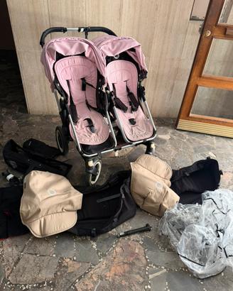 Passeggino gemellare Bugaboo Donkey + navicelle