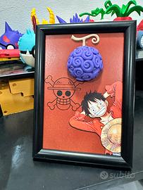 Quadro 3D One Piece Monkey D Rufy e Gomu Gomu