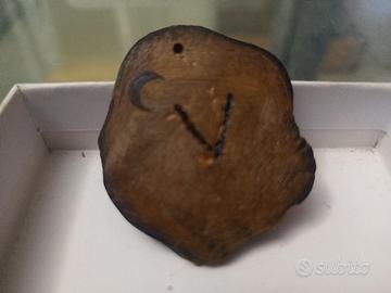 Collana orecchino artigianale legno ulivo personal