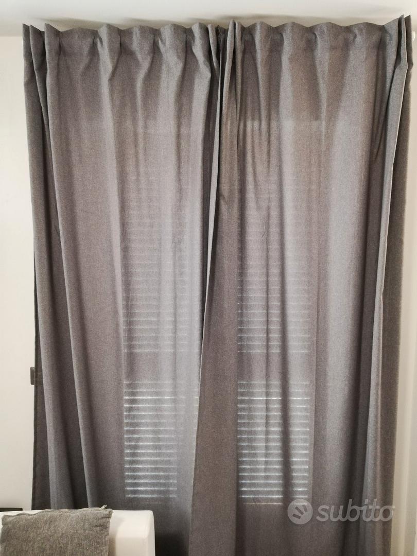 IKEA LENDA 2 Curtains And Tiebacks In Grey, 140 X 300 Cm
