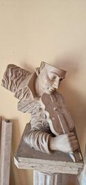 Scultura  violinista in marmo 