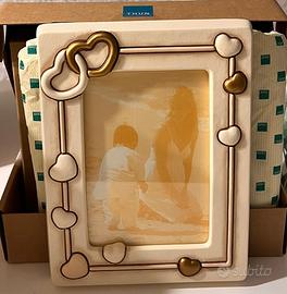 Thun Portafoto in ceramica con cuori, medio