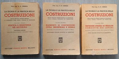 Ormea Hoepli 3 Volumi Teoria e Pratica Costruzioni