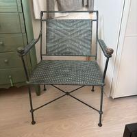 Sedia in ferro e cuoio