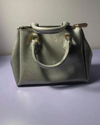 Borsa GUM argento glitter piccola originale