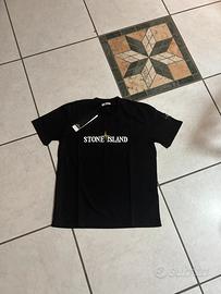 t-shirt stone island uomo nera