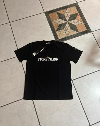 t-shirt stone island uomo nera
