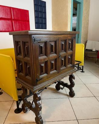 2 mobili legno dipinto spagnoli