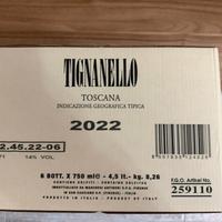 Vino tignanello e bollinger
