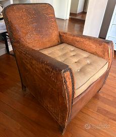 Poltrona in pelle vintage