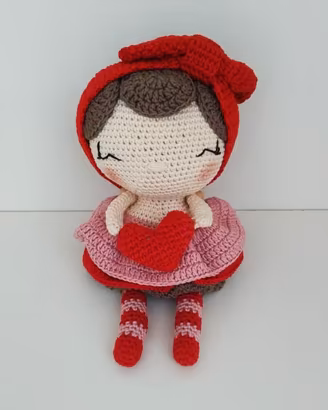 Bambola Amigurumi Pupazzo Fatta a Mano Uncinetto