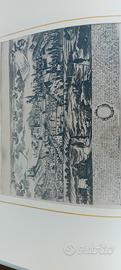 antica stampa di Bergamo rarissima xilografia 