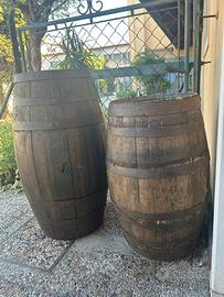 vecchi barili in legno