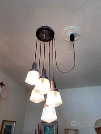 Lampadario lampade vintage di effetto