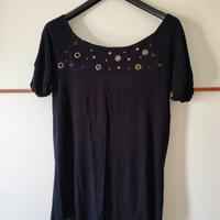 Patrizia Pepe maglia nera con borchie 