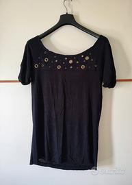 Patrizia Pepe maglia nera con borchie 