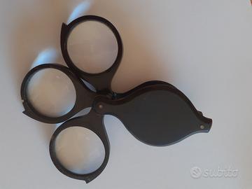LENTE ingrandimento tripla lente tascabile Vintage