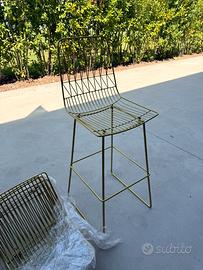 Sgabello metallo color oro