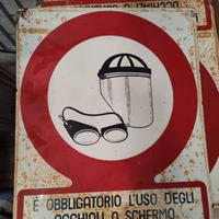 cartello sicurezza vintage 