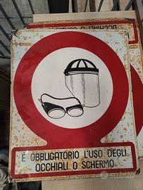 cartello sicurezza vintage 
