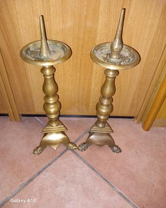 coppia di candelabri antichi in 