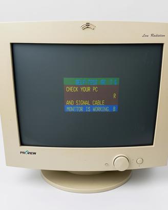 Monitor CRT vintage 15" Proview Retro Gaming