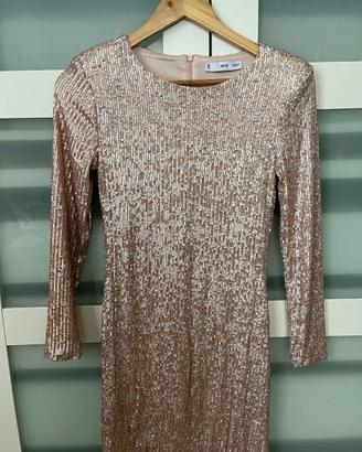 Abito mini di paillettes Rose Gold 🌟 MANGO