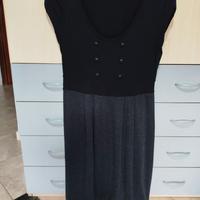 vestito nero spigato donna