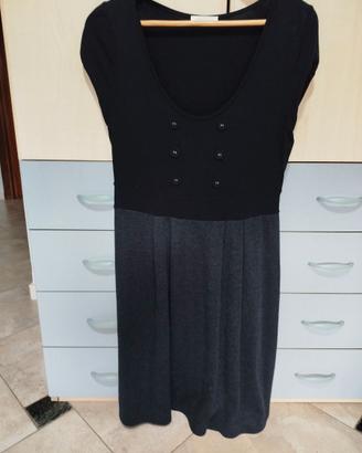 vestito nero spigato donna