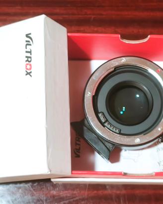 viltrox adattatore EF-M2 con tappi Canon +Lumix 