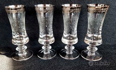 Set vintage 4 bicchieri 1950-70 -"Serata d'argento