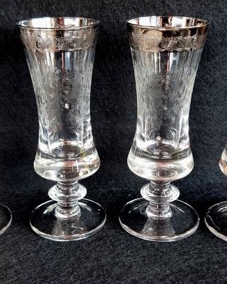 Set vintage 4 bicchieri 1950-70 -"Serata d'argento