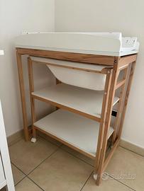 Fasciatoio e vaschetta  in legno