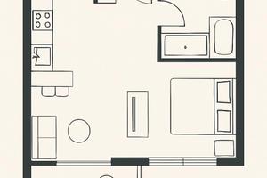 Monolocale con posto auto