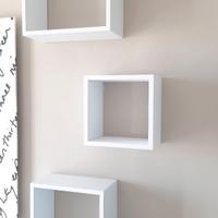 Mensole quadrate bianche