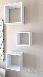 Mensole quadrate bianche