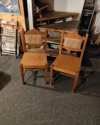 Sedie in legno di rovere