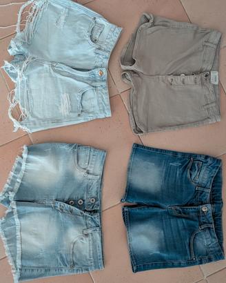 4 Pantaloncini Jeans corti Usati
