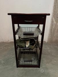 Mobile carrello porta oggetti cucina con 4 ruote