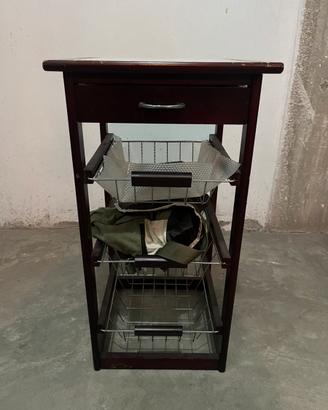 Mobile carrello porta oggetti cucina con 4 ruote