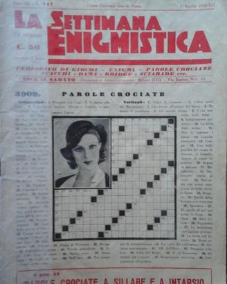 Settimana enigmistica anno 1934