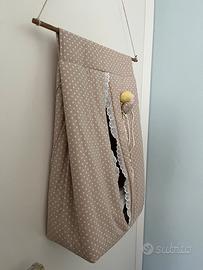 Tasca organizer porta pannolini in stoffa