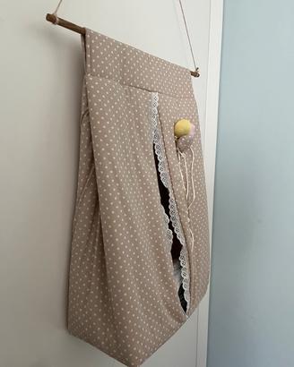 Tasca organizer porta pannolini in stoffa