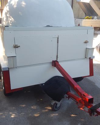 forno a legna su carrello 