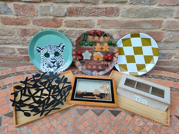 Lotto piatti decorativi e vassoi