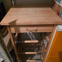 Mobiletto Portaoggetti da cucina con Rotelle