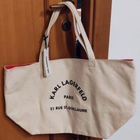 borsa Karl Lagerfeld bianca cotone