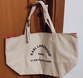 borsa Karl Lagerfeld bianca cotone