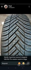 gomme 4 stagioni 185/55/15 con relativi cerchi