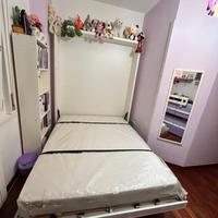 SISTEMA PARETE CON LETTO MATRIMONIALE E SCRIVANIA